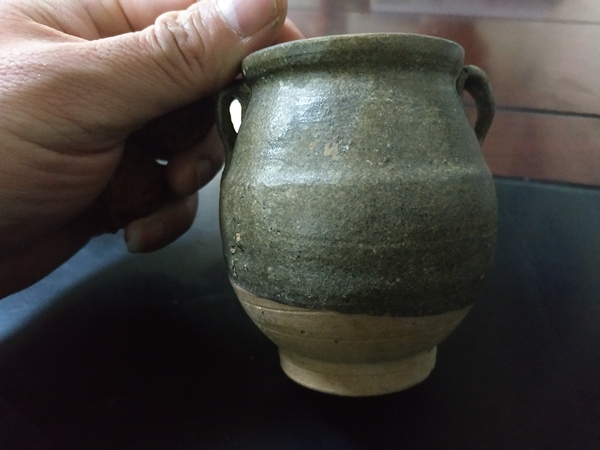 古玩陶瓷元代青瓷雙系罐拍賣,當前價格988元