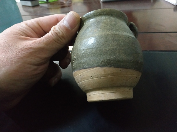 古玩陶瓷元代青瓷雙系罐拍賣,當前價格988元