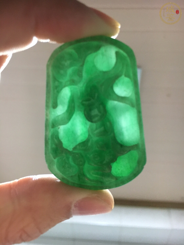 古玩玉器福在眼前翡翠掛件拍賣，當前價格0元