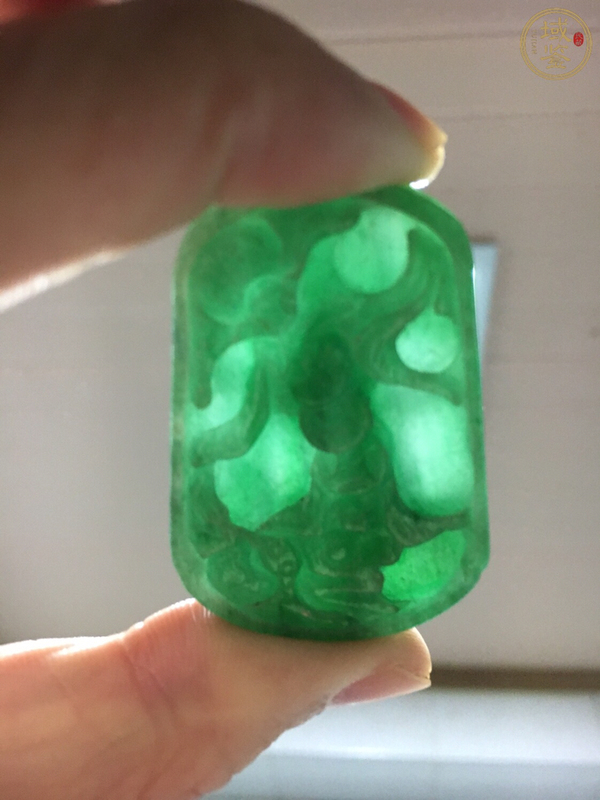 古玩玉器福在眼前翡翠掛件拍賣，當前價格0元