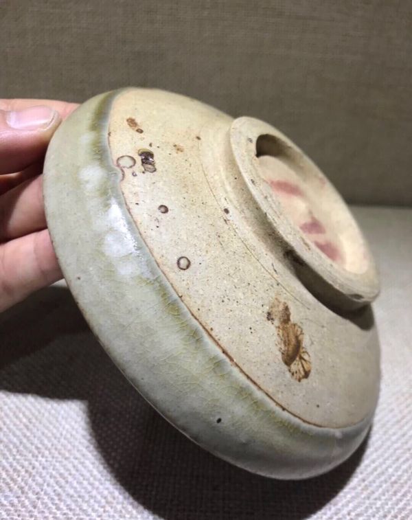 古玩陶瓷元耀州窯青釉印花盤拍賣,當前價格3800元