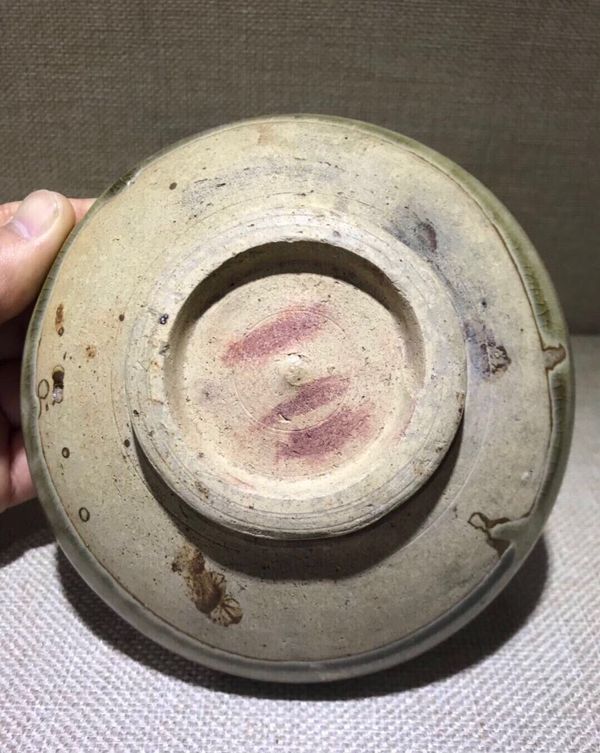 古玩陶瓷元耀州窯青釉印花盤拍賣,當前價格3800元