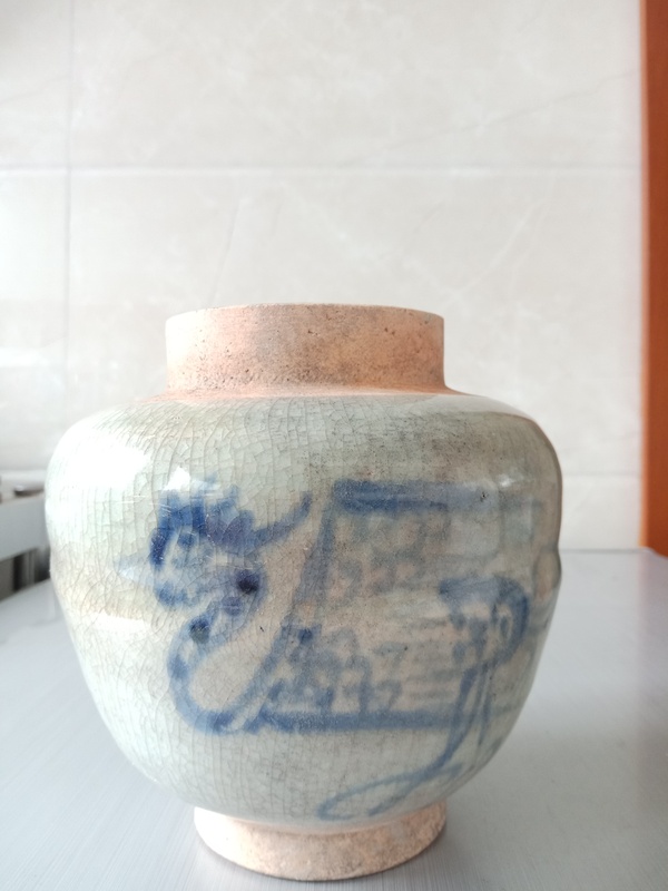 古玩陶瓷清早中期青花鳳鳥(niǎo)蓮花紋罐拍賣(mài),當(dāng)前價(jià)格1200元