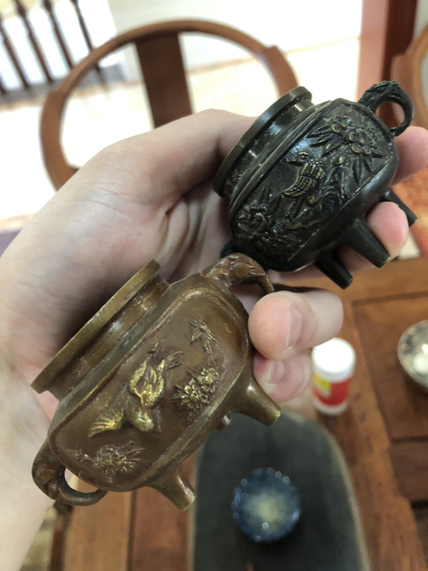 古玩陶瓷民國銅爐一對拍賣,當前價格0元