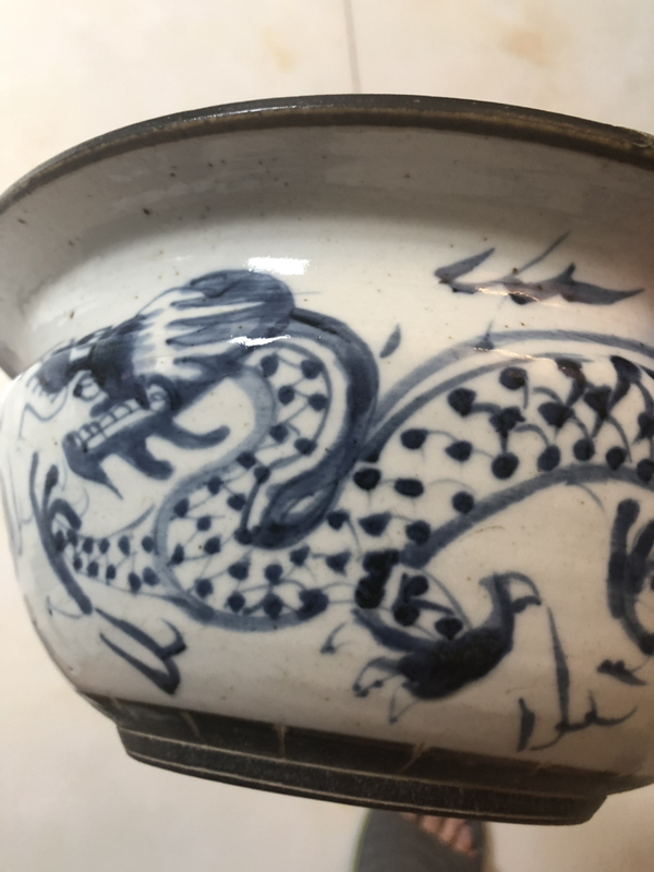 古玩陶瓷哥釉青花龍紋爐拍賣，當前價格2600元