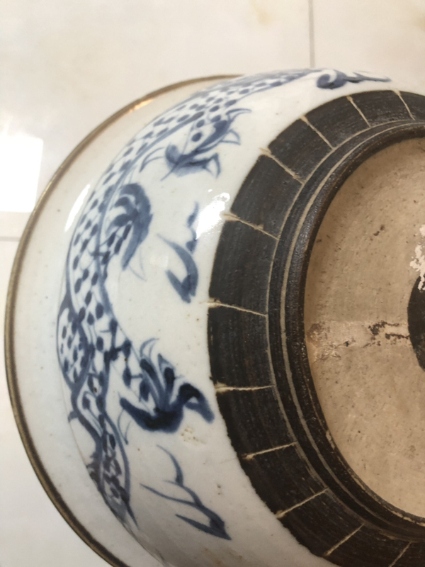 古玩陶瓷哥釉青花龍紋爐拍賣，當前價格2600元