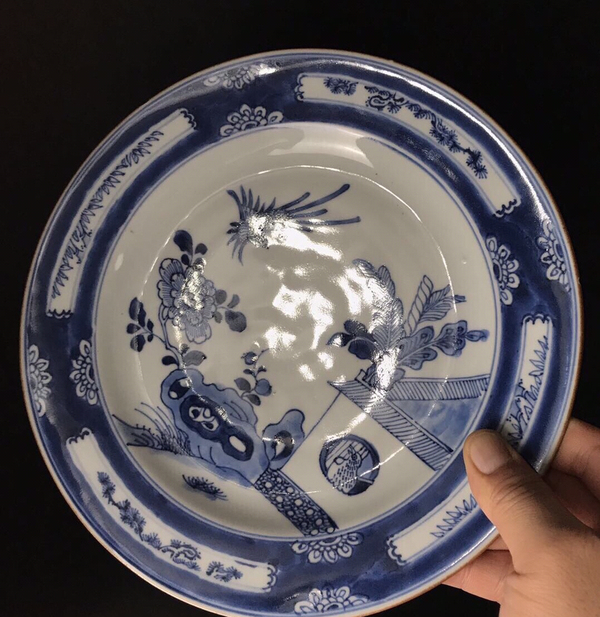 古玩陶瓷清康熙青花盤拍賣，當(dāng)前價(jià)格1880元