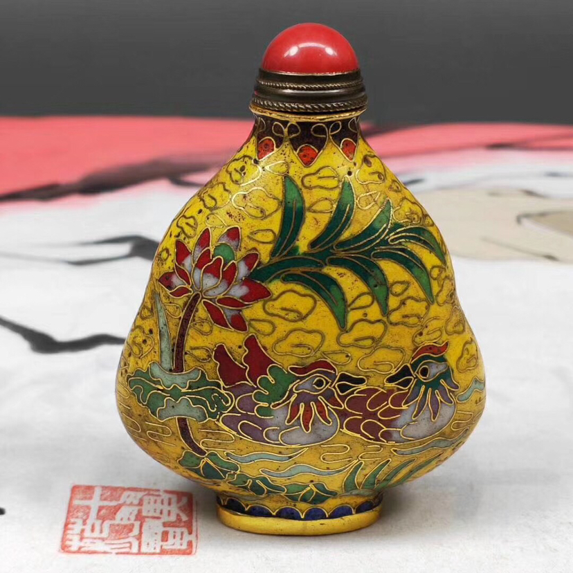 鼻煙壺『赤壁圖』『靜聽松風圖』手絵精品 中國傳統工芸美術作品 ，獨一無二之作品
