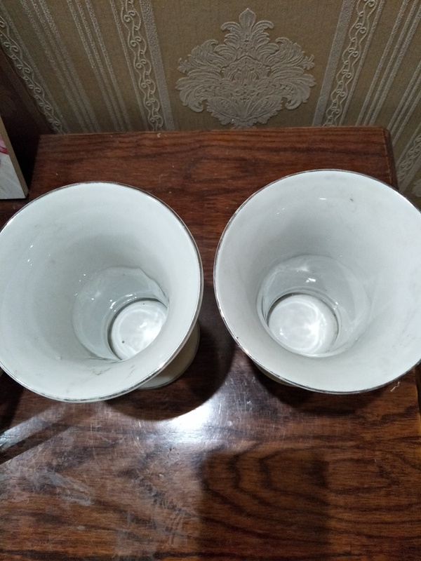 古玩陶瓷彩瓷杯一對拍賣,當前價格300元