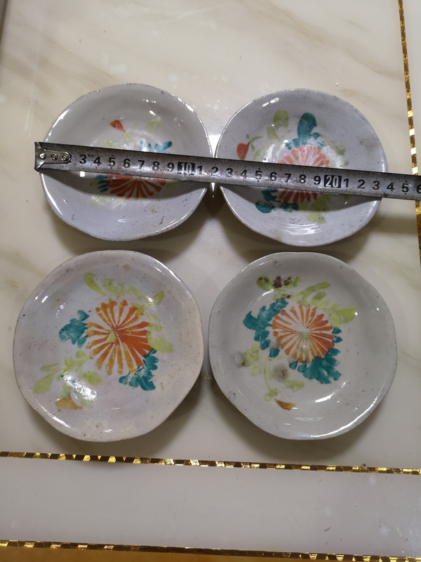 古玩陶瓷花卉紋彩繪盤拍賣,當前價格398元