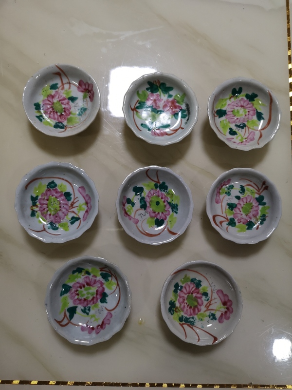 古玩陶瓷花卉紋彩繪供盤拍賣,當前價格680元