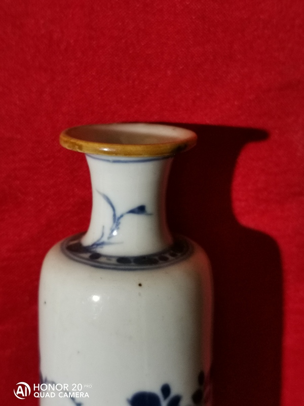 古玩陶瓷青花花卉紋棒槌瓶拍賣,當前價格3333元