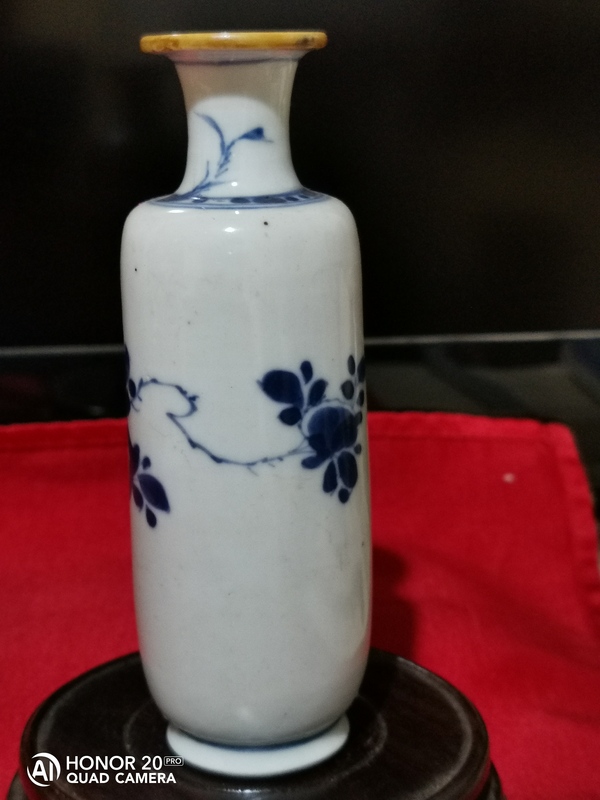 古玩陶瓷青花花卉紋棒槌瓶拍賣,當前價格3333元
