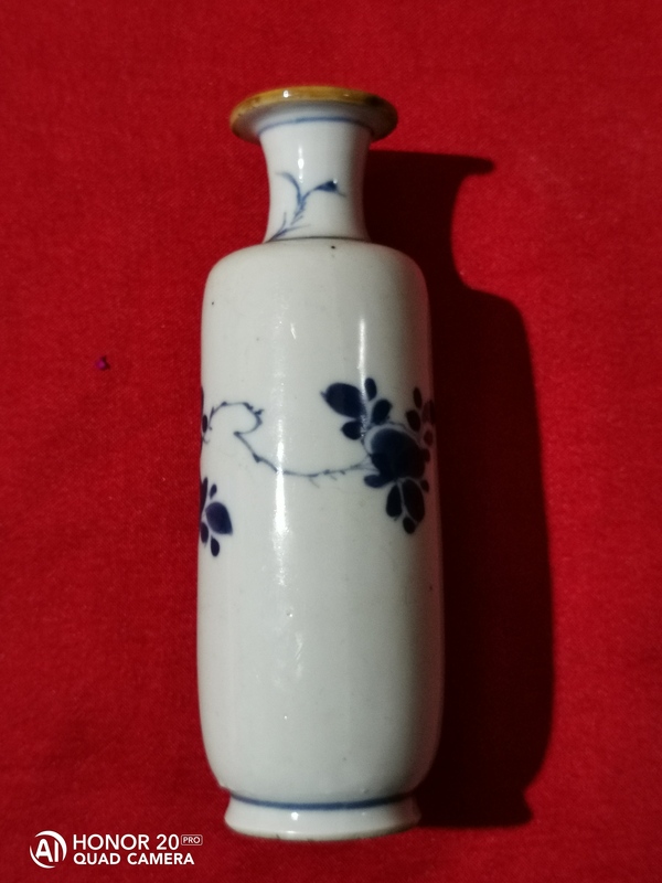 古玩陶瓷青花花卉紋棒槌瓶拍賣,當前價格3333元