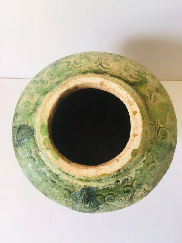 古玩陶瓷精美少見紋飾明代綠釉罐(老師估價(jià)大幾千)拍賣,當(dāng)前價(jià)格0元