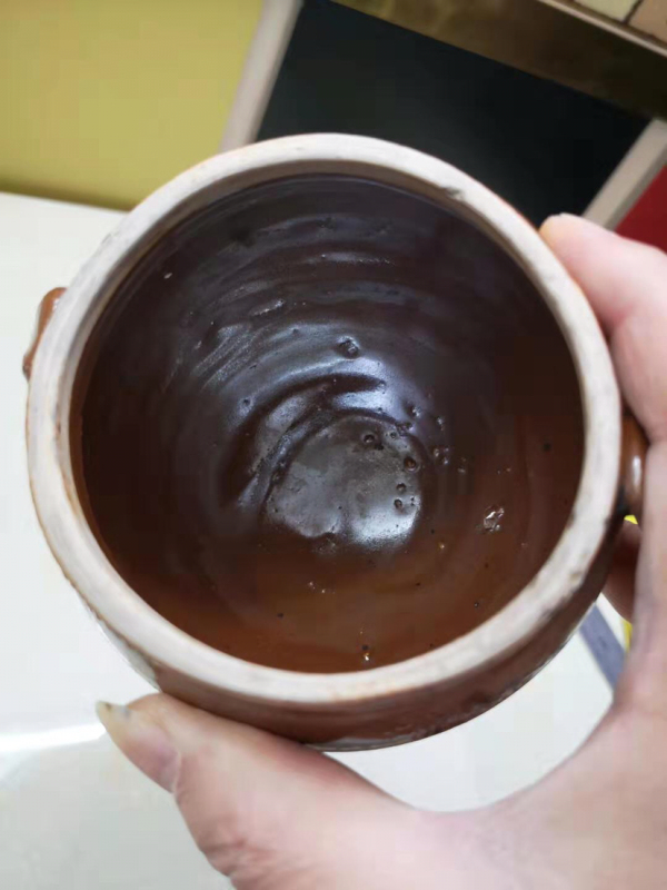 古玩陶瓷醬釉雙系罐拍賣,當前價格58元