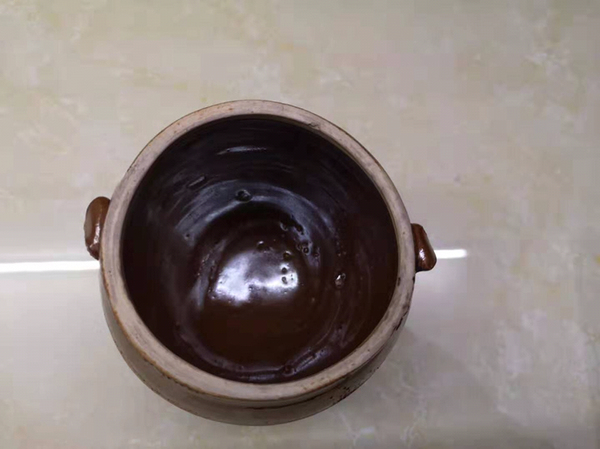 古玩陶瓷醬釉雙系罐拍賣,當前價格58元