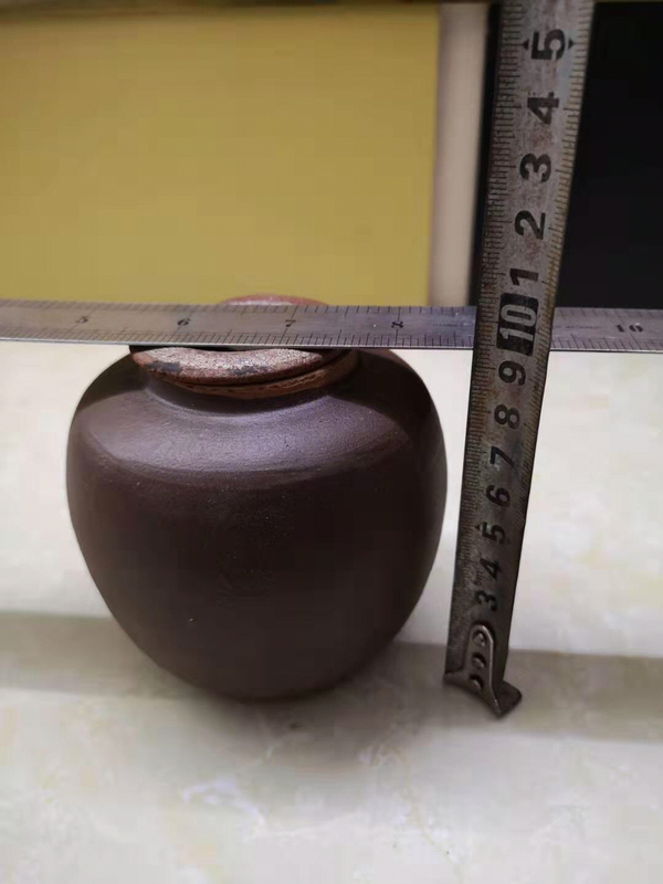 古玩陶瓷醬釉蓋罐拍賣(mài),當(dāng)前價(jià)格345元