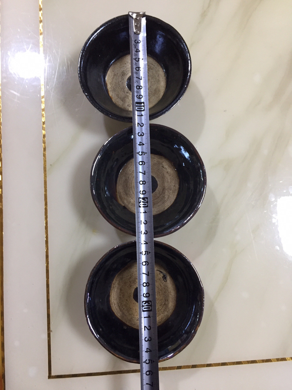 古玩陶瓷黑釉碗一組拍賣,當前價格220元