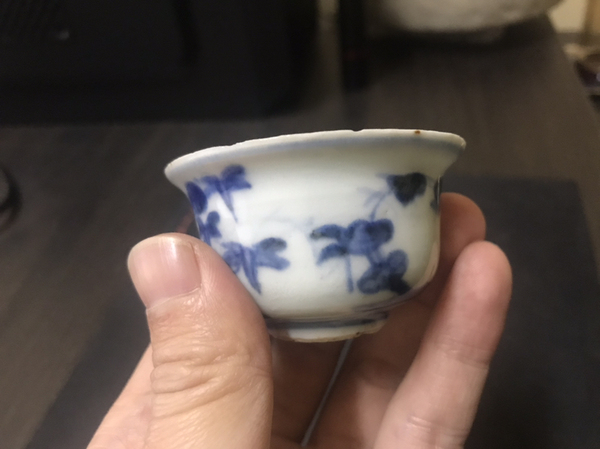 古玩陶瓷青花杯拍賣,當前價格2200元