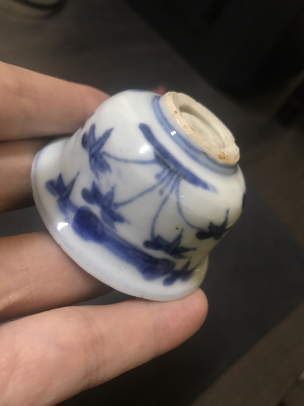 古玩陶瓷青花杯拍賣，當前價格2200元