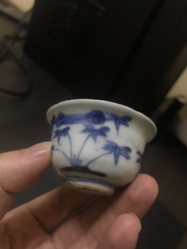 古玩陶瓷青花杯拍賣,當前價格2200元