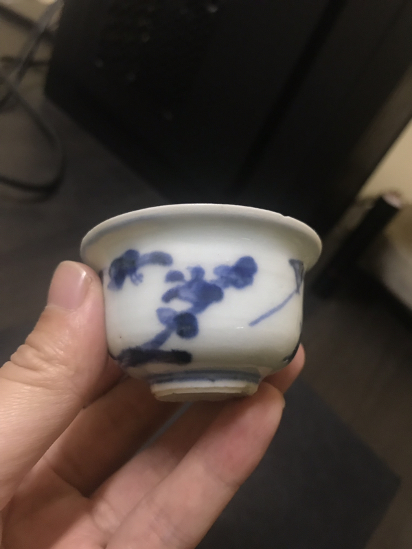 古玩陶瓷青花杯拍賣,當前價格2200元