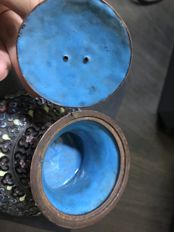 古玩雜項烤藍瓶拍賣,當前價格1500元