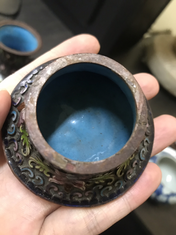 古玩雜項烤藍瓶拍賣,當前價格1500元