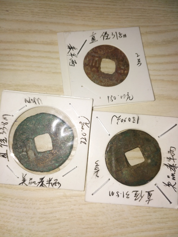 古玩錢幣秦半兩拍賣,當前價格458元