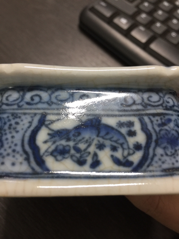 古玩陶瓷青花水洗筆舔拍賣,當前價格1080元