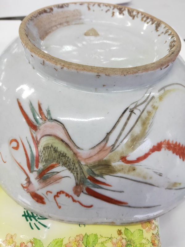 古玩陶瓷民國時期粉彩碗拍賣,當前價格420元