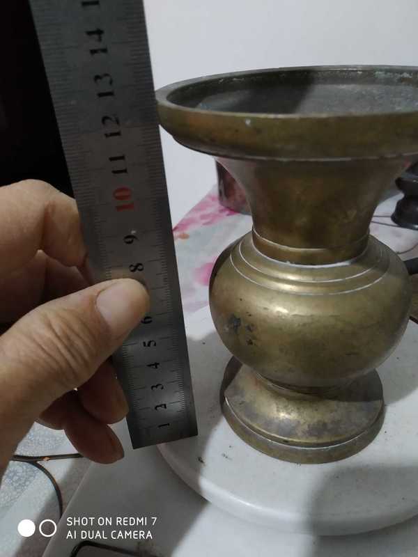 古玩陶瓷民國老黃銅尊拍賣,當前價格300元