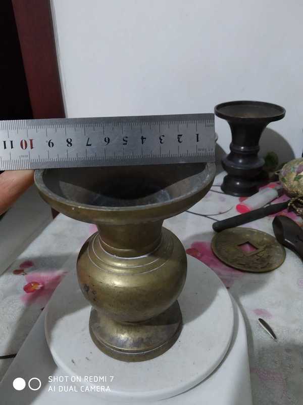 古玩陶瓷民國老黃銅尊拍賣,當前價格300元