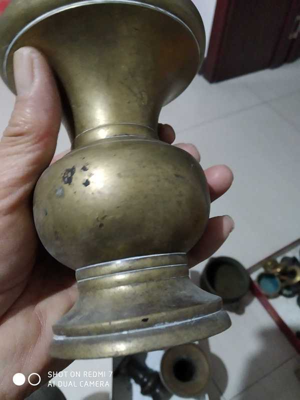 古玩陶瓷民國老黃銅尊拍賣,當前價格300元