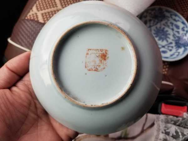 古玩陶瓷民國花卉紋粉彩盤拍賣，當前價格150元
