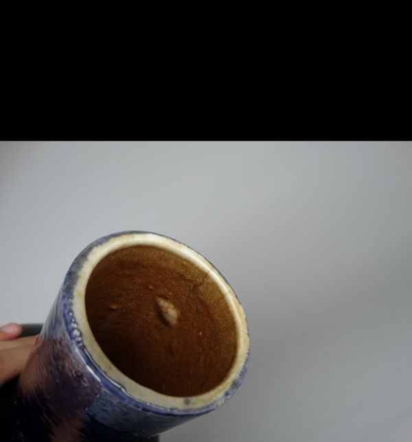 古玩陶瓷晚清茄皮紫天球瓶拍賣,當前價格30000元