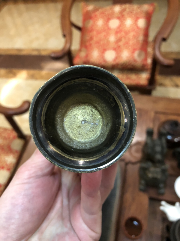 古玩陶瓷民國銅花瓶拍賣,當前價格300元