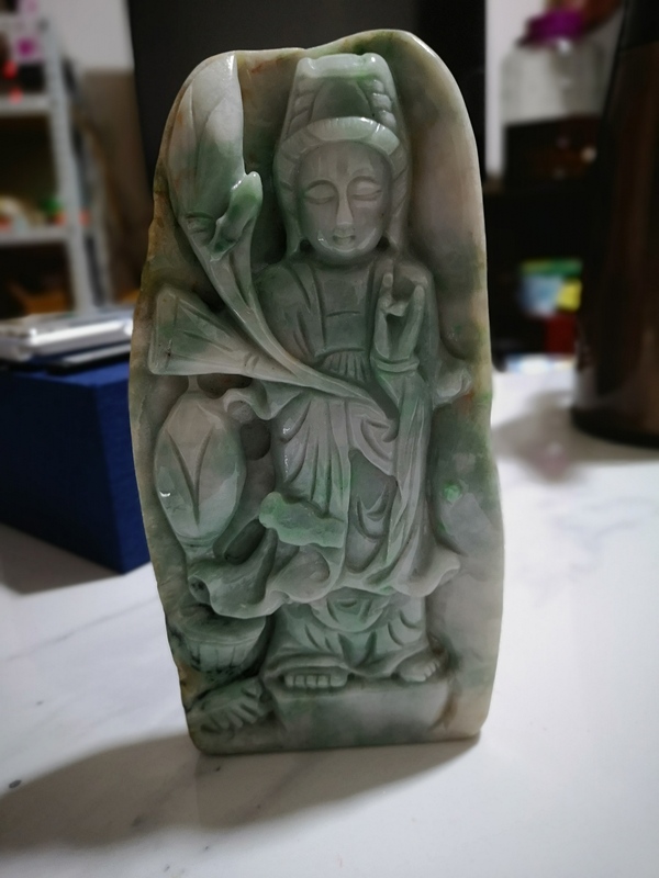 古玩玉器翡翠觀音拍賣,當(dāng)前價(jià)格12000元