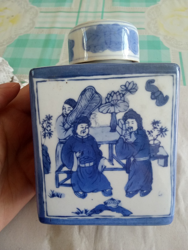 古玩陶瓷【創匯】人物茶葉罐拍賣,當前價格299元