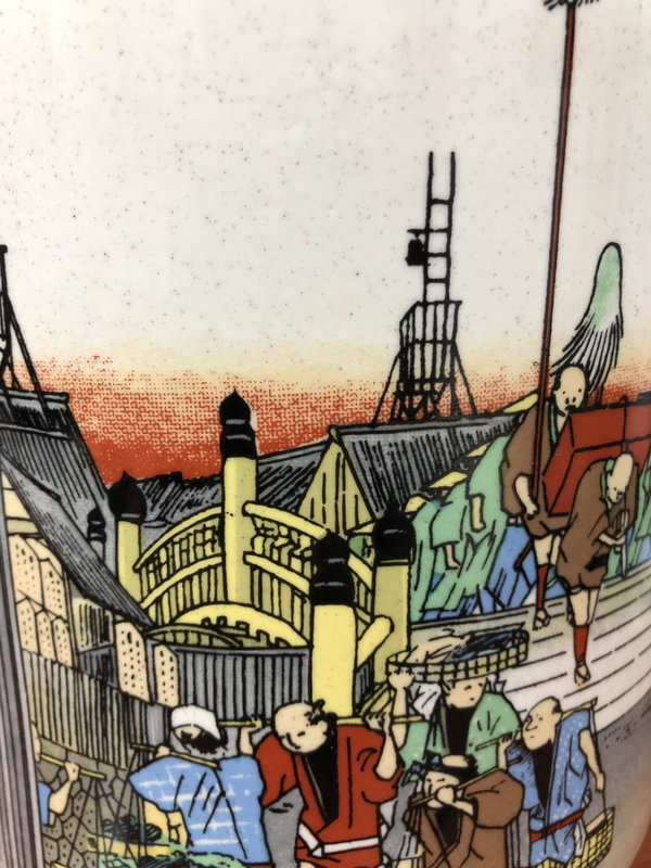 古玩陶瓷市井人物紋大筆筒拍賣,當(dāng)前價格260元
