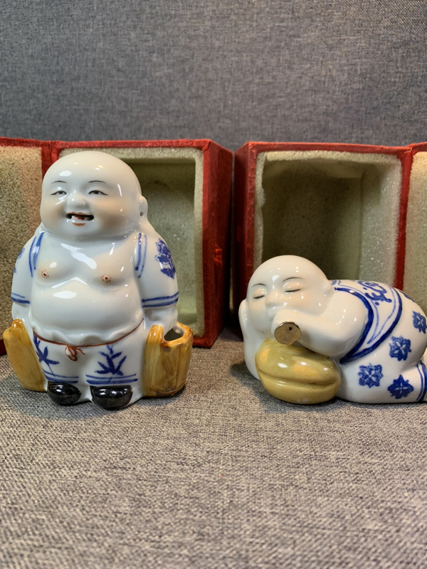 古玩陶瓷【紫煙閣】和尚擺件拍賣,當(dāng)前價格98元