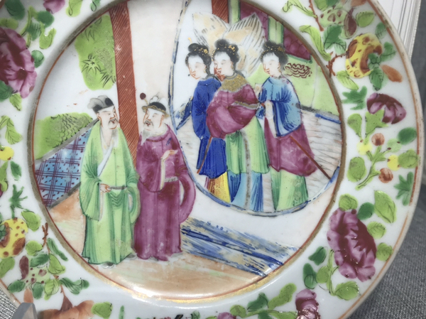 古玩陶瓷清晚期精品細(xì)路人物故事賞盤 類似博物館同款拍賣，當(dāng)前價(jià)格1288元