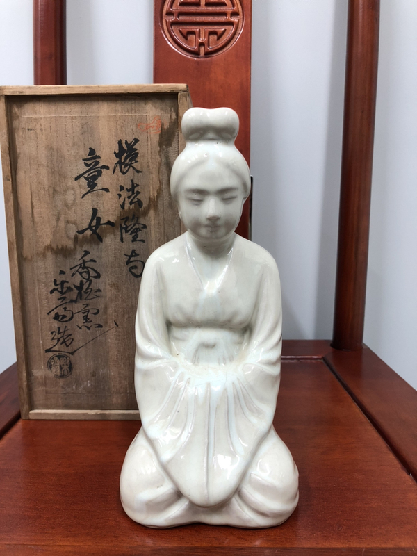 古玩陶瓷窯變釉 童女造像拍賣,當前價格800元