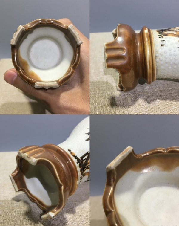 古玩陶瓷清末民初生反瓷白釉珍珠地兒三足瓶拍賣,當(dāng)前價(jià)格1890元