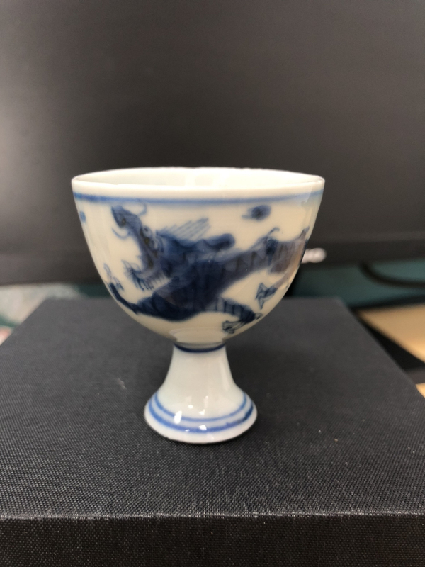 古玩轉(zhuǎn)賣晚明高足杯拍賣，當(dāng)前價格159元