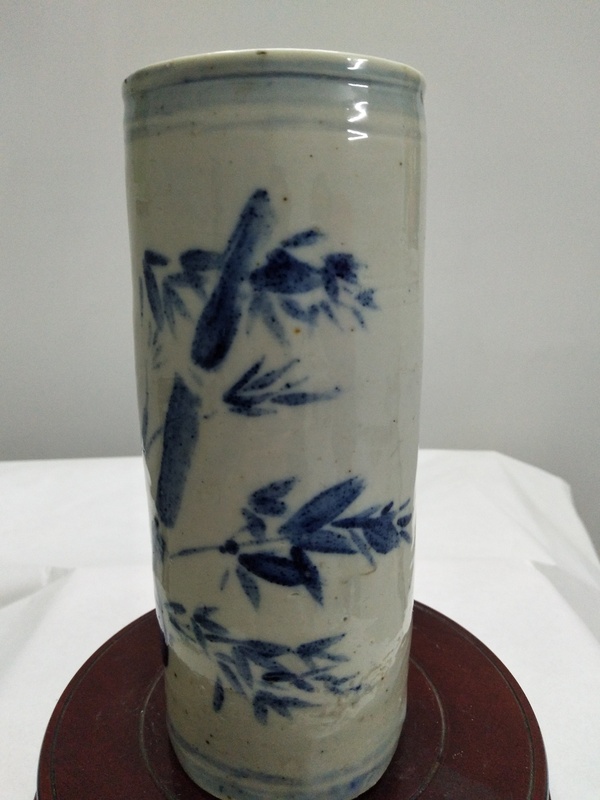古玩陶瓷民國青花筆筒拍賣，當(dāng)前價(jià)格1200元