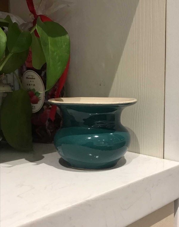 古玩陶瓷綠釉～渣斗拍賣，當前價格680元