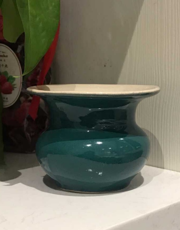 古玩陶瓷綠釉～渣斗拍賣，當前價格680元