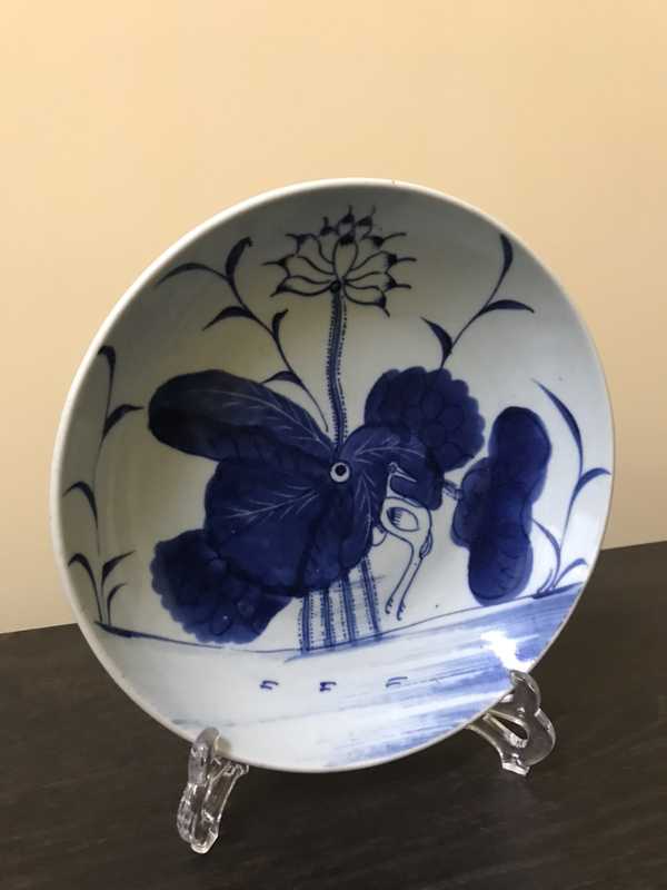 古玩陶瓷青花盤拍賣，當(dāng)前價(jià)格6800元